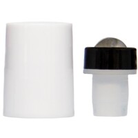WHITE LID - Replacement Roller Ball and Lid for 5ml/10ml Thick Glass Roller Bottles