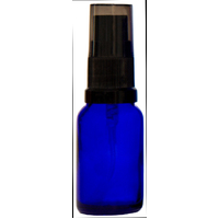 15ml Cobalt Blue Glass Spray Bottle with Black Top