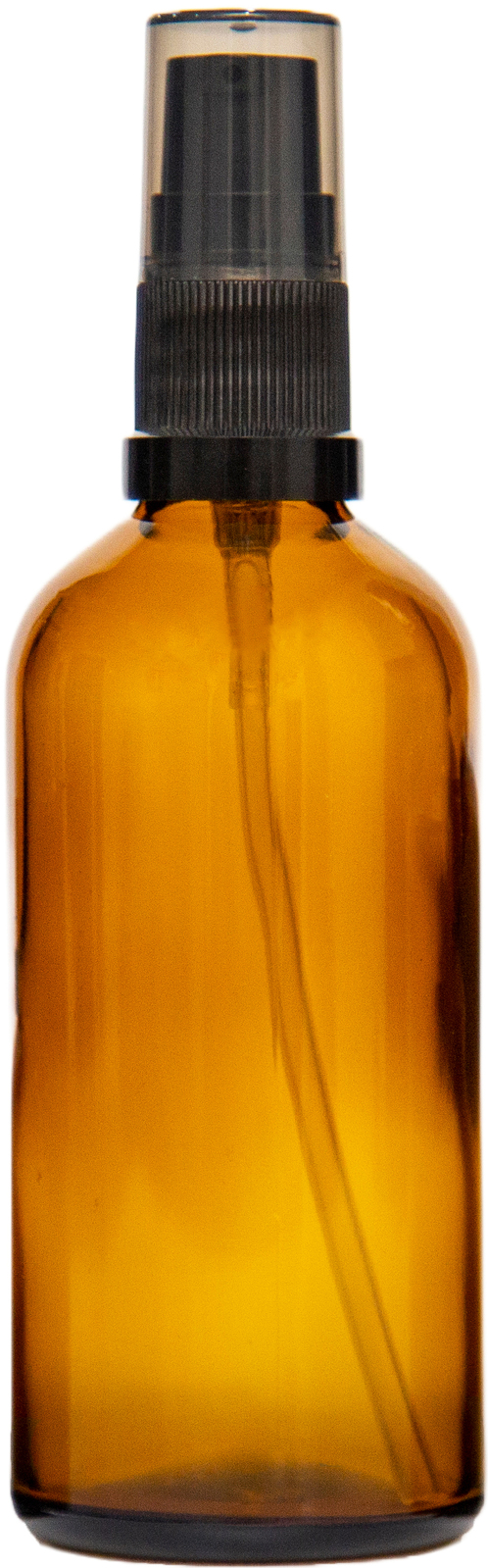 Download Bottle, Pump, Amber, 100ml, Black Top