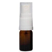 5ml Amber Glass Spray Bottle with White Top