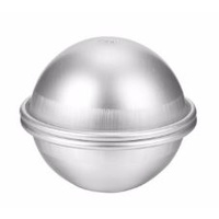 Bath Bomb Mold To Make Spherical Bath Balls, 6.5cm Diameter Aluminum Sphere, 1 Set (2 Halves)