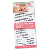 Bookmark, Essential Oils for Babies Rack Card