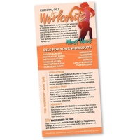 Bookmark, Essential Oils for Workout Rack Card