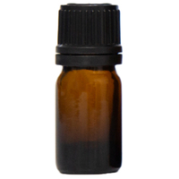 5ml Amber Glass Bottle with Reducer and Black Cap