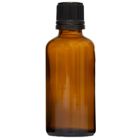 50ml Amber Glass Bottle with Reducer and Black Cap