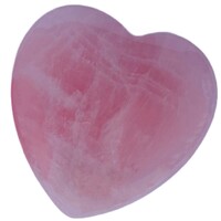 ROSE QUARTZ - Natural Stone Heart, 40x40mm