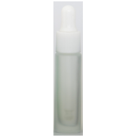 FROSTED CLEAR - 10ml Frosted Colour Bottle with WHITE Dropper Top