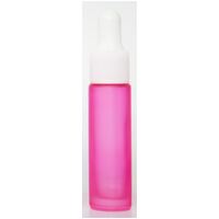 PINK - 10ml Frosted Colour Bottle with WHITE Dropper Top