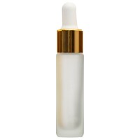 FROSTED CLEAR - 10ml (Thick Glass) Dropper Bottle with Gold Aluminium Top