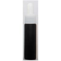 MATTE BLACK - 10ml Frosted Colour Bottle with WHITE Dropper Top