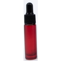 FROSTED RED - 10ml Frosted Colour Bottle with Dropper Top