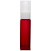 FROSTED RED - 10ml Frosted Colour Bottle with WHITE Dropper Top