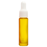 FROSTED YELLOW - 10ml (Thick Glass) Dropper Bottle with White Lid