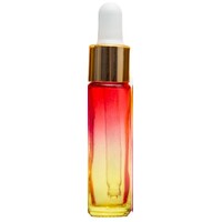 RED YELLOW - 10ml (Thick Glass) Dropper Bottle with Gold Aluminium Top