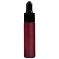 BURGUNDY - 10ml (Thick Glass) Matte Colour Dropper Bottle with Black Top
