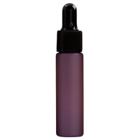 EGGPLANT - 10ml (Thick Glass) Matte Colour Dropper Bottle with Black Top