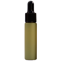 OLIVE - 10ml (Thick Glass) Matte Colour Dropper Bottle with Black Top