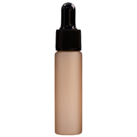 TAUPE - 10ml (Thick Glass) Matte Colour Dropper Bottle with Black Top