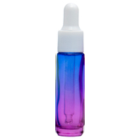 BLUE PINK - 10ml (Thick Glass) Ombre Dropper Bottle with White Top