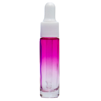 GRADIENT FUSCIA - 10ml (Thick Glass) Ombre Dropper Bottle with White Top