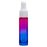 PINK BLUE - 10ml (Thick Glass) Ombre Dropper Bottle with White Top