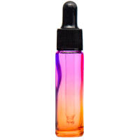 PURPLE ORANGE - 10ml (Thick Glass) Ombre Dropper Bottle with Black Top