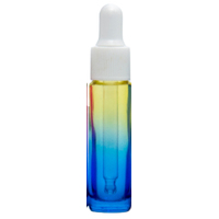 YELLOW BLUE - 10ml (Thick Glass) Ombre Dropper Bottle with White Top