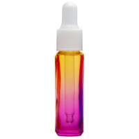 YELLOW PINK - 10ml (Thick Glass) Ombre Dropper Bottle with White Top