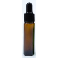 AMBER - 10ml (Thick Glass) Dropper Bottle with Black Top