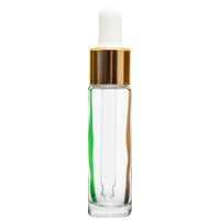 CLEAR - 10ml (Thick Glass) Dropper Bottle with Gold Aluminium Top