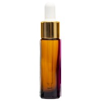 AMBER - 10ml (Thick Glass) Dropper Bottle with Gold Aluminium Top 