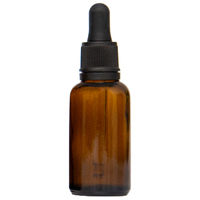 30ml Amber Glass Dropper Bottle with Black Top