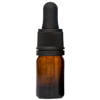 5ml Amber Glass Dropper Bottle with Black Top