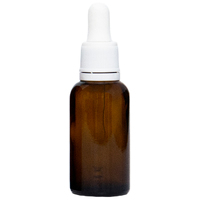 30ml Amber Glass Dropper Bottle with White Top