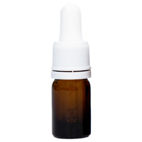5ml Amber Glass Dropper Bottle with White Top