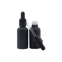 Bottle, Dropper, Matte Black, 30ml, Black Top