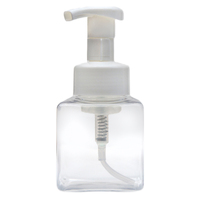 250ml CLEAR - PET Plastic Bottle with White Foaming Pump Top