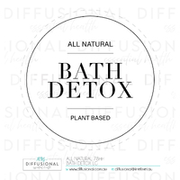 1 x All Natural, Bath Detox Label, 78x78mm, Premium Quality Oil Resistant Vinyl