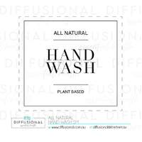 1 x All Natural, Hand Wash Label, 50x60mm, Premium Quality Oil Resistant Vinyl