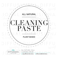1 x All Natural, Cleaning Paste Label, 50x50mm, Premium Quality Oil Resistant Vinyl