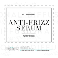 1 x All Natural, Anti-Frizz Serum Label, 54x42mm, Premium Quality Oil Resistant Vinyl