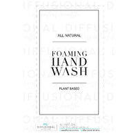 1 x All Natural, Foaming Hand Wash Label, 90x54mm, Premium Quality Oil Resistant Vinyl