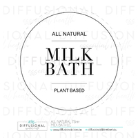1 x All Natural, Milk Bath Label, 78x78mm, Premium Quality Oil Resistant Vinyl