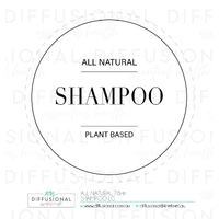 1 x All Natural, Shampoo Label, 78x78mm, Premium Quality Oil Resistant Vinyl
