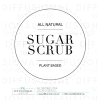 1 x All Natural, Sugar Scrub Label, 78x78mm, Premium Quality Oil Resistant Vinyl