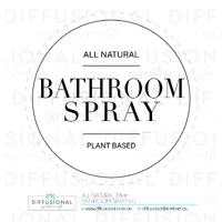 BULK - 10 x All Natural, Bathroom Spray Label, 78x78mm, Premium Quality Oil Resistant Vinyl **SAVE 10%**