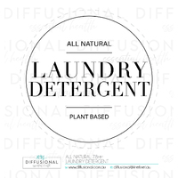 1 x All Natural, Laundry Detergent Label, 78x78mm, Premium Quality Oil Resistant Vinyl