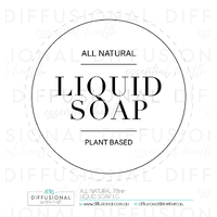 1 x All Natural, Liquid Soap Label, 78x78mm, Premium Quality Oil Resistant Vinyl