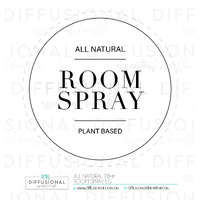 1 x All Natural, Room Spray Label, 78x78mm, Premium Quality Oil Resistant Vinyl