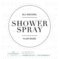 1 x All Natural, Shower Spray  Label, 78x78mm, Premium Quality Oil Resistant Vinyl